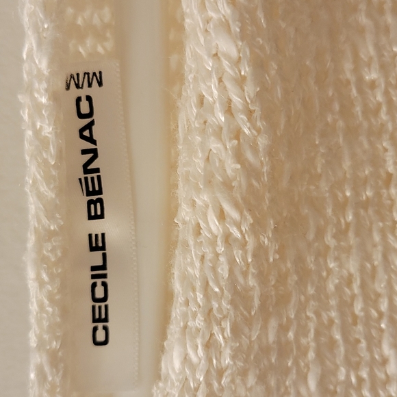 Poncho Coverup White Cecile Benac New Never Worn - Picture 2 of 3